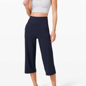 Lululemon Wide Leg Align Navy Cropped Pants